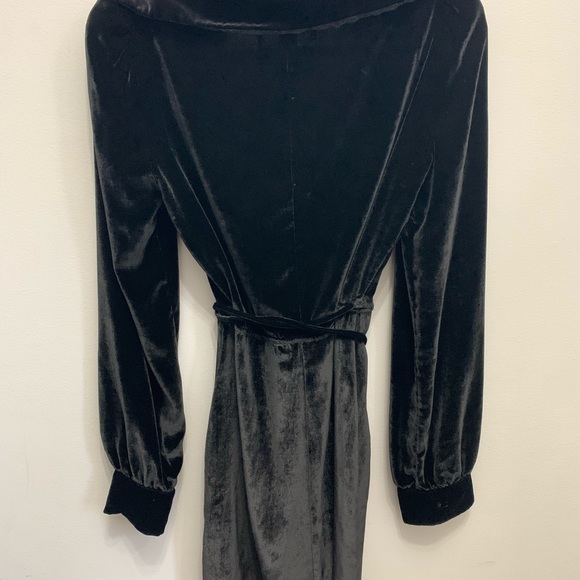 Reformation Black Lindley Velvet Dress - Picture 3 of 5